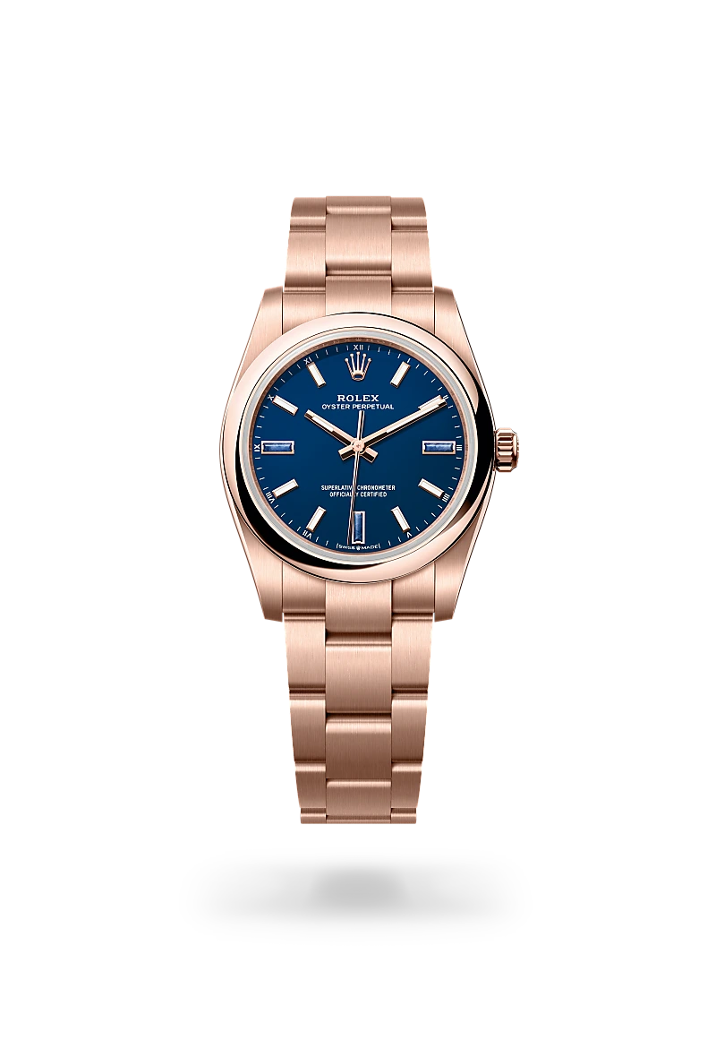 Rolex Oyster Perpetual 34 18 ct Everose gold, M124205-0002
